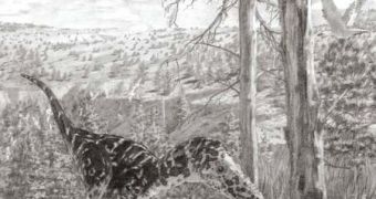 Artist's depiction of the newly found Tyrannosaur Alioramus altai