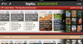 Taptu App for iPads, helping users get the latest environment news