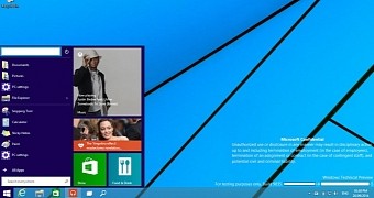 The Start menu will display info about the music you're listening to