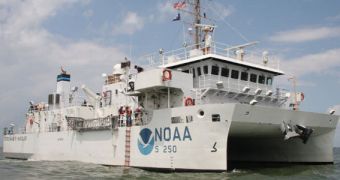 This is the NOAA coastal mapping ship Ferdinand R. Hassler