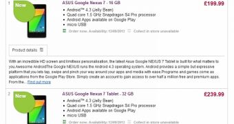 Second-gen Nexus 7 listed in the UK