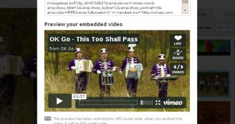 New OK Go Video to Allow Embeds