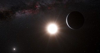 Illustration shows one of the newly-discovered planets orbiting its parent star
