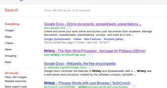 The Google search result refering to GDrive