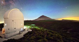 This is the ESA Optical Ground Station (OGS), in Tenerife, Canary Islands, Spain