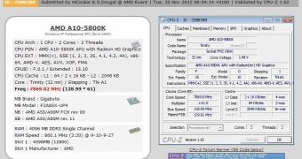 AMD Trinity A10 5800K overclocking validation