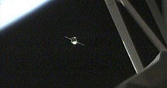 The new Poisk module is seen in this photo heading straight for the ISS