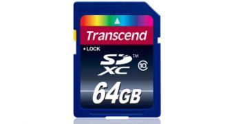 Transcend shows off 64 GB SDXC card