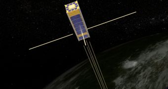 A rendering of the Firefly cubesat mission investigating TGF in low-Earth orbit