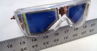 A  prototype version of "smart" sunglasses