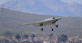 This is the X-47B aircraft taking off from the EAFB, on February 4