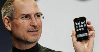 Steve Jobs announcing the company's first-generation iPhone in 2007