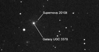 Image showing the newly-discovered supernova
