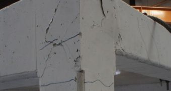 A reinforced concrete structure used by University of Sheffield experts to test their new technology