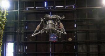 This is the new NASA Robotic Lander, seen here during a previous test flight