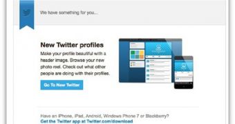 Fake Twitter profile update email