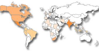 Geographical distribution of Changeup malware