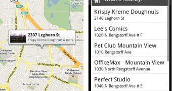 “What's Nearby” feature for Google search by location