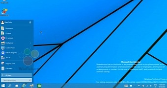 Classic Start menu UI in Windows 9