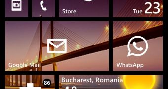 Windows Phone 8 home screen