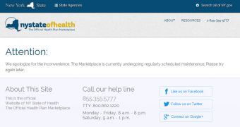 NY State of Health website down