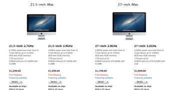 iMac configurations