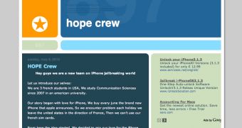Hope Crew blog - screenshot