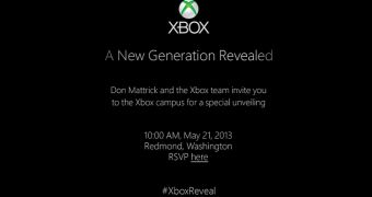 The invitation to the new-generation Xbox reveal event