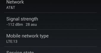 LG's Nexus 4 connected to AT&T's LTE network