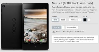 Nexus 7 (2013) goes out of inventory in the UK