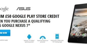 Nexus 7 (2013) is offered with extra Google Play credit