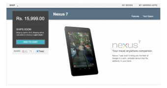 Nexus 7 at Google Play in India