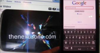 Nexus One with soft keyboard