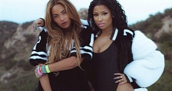 Beyonce and Nicki Minaj in the official video for “Feeling Myself”