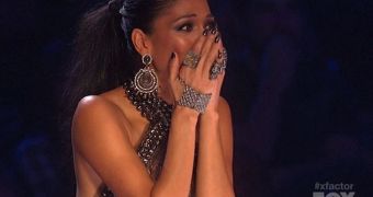 Nicole Scherzinger reacts to news that Rachel is out of X Factor, burst into tears