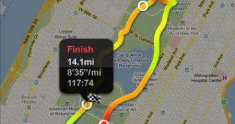 Nike+ GPS application interface