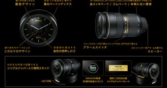 Nikon Giving Away 80th Anniversary Nikkor Lens Clock with D4 Shutter Sound Alarm