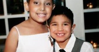 Little Jayla is seen here with her groom Jose during their weding