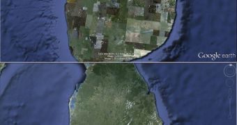 Google Earth 6.2, the 'before and after' shot