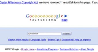 The message displayed on the SERP