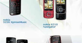 Nokia XpressMusic 5800, in the lower right corner