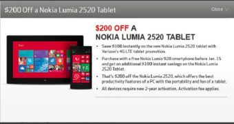 Nokia Lumia 2520 available with big discount at Verizon