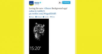 Nokia teases Lumia 1520 in Glance Background screenshot