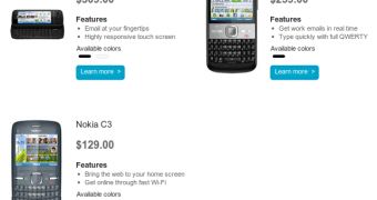 Nokia C3, C6 and E5 emerge on Nokia USA's website