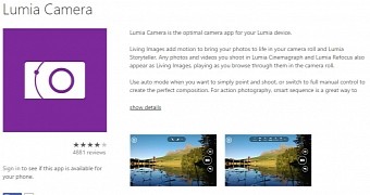 Lumia Camera showed up in the store today