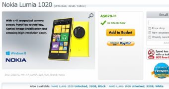 Nokia Lumia 1020 now available in Australia