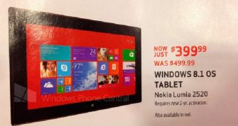 Lumia 2520 might get 20% discount during Black Friday at Verizon