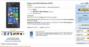 Nokia Lumia 520 at Amazon