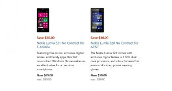 Nokia Lumia 520 and Lumia 521 now cheaper at Microsoft