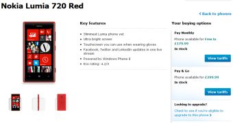 Nokia Lumia 720 Red